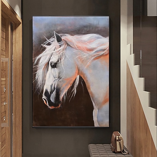 

Handmade Oil Painting Canvas Wall Art Decoration Modern Abstract Animal Horse for Home Decor Rolled Frameless Unstretched Painting