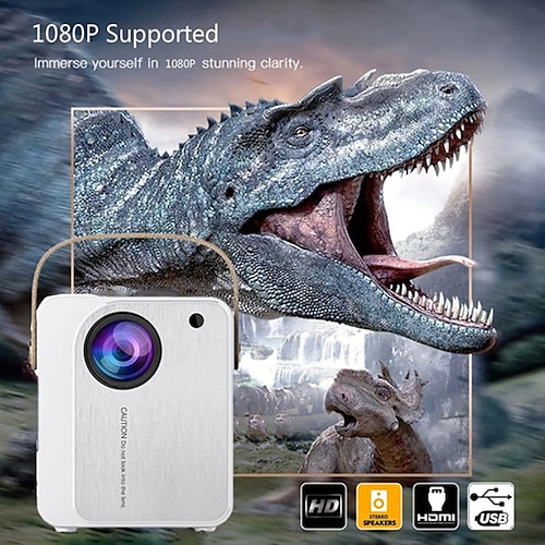 

YJ350 LCD Projector Built-in speaker Auto focus Keystone Correction 1024x600 100 lm Compatible with HDMI