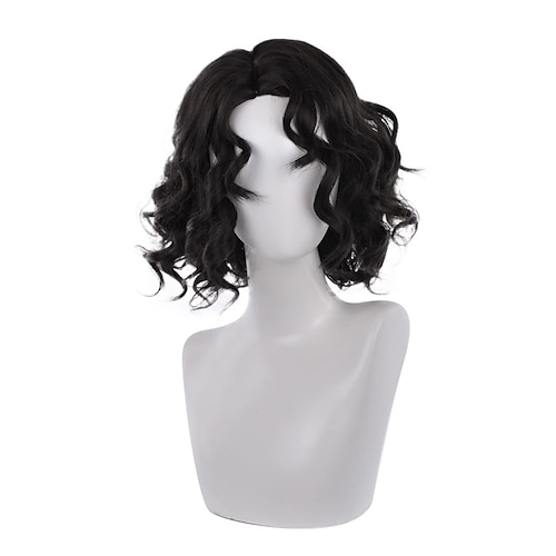 

Black curly Short Hair Costume Party Synthetic Party Wig
