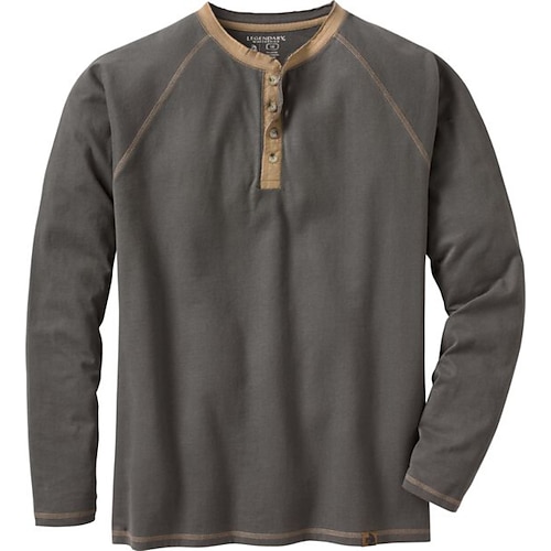 

Men's Henley Shirt Solid Colored Henley Black Blue Wine Dark Gray Street Holiday Long Sleeve Button-Down Clothing Apparel Fashion Casual Comfortable