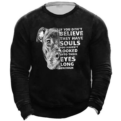 

Men's Sweatshirt Pullover Black Navy Blue Crew Neck Letter Graphic Prints Print Daily Sports Holiday 3D Print Basic Streetwear Designer Spring Fall Clothing Apparel Hoodies Sweatshirts