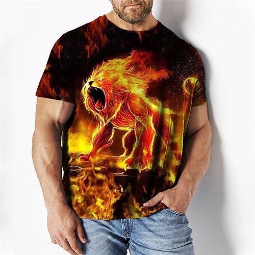 

Men's Plus Size T shirt Tee Big and Tall Graphic Crew Neck Short Sleeve Spring & Summer Basic Fashion Streetwear Comfortable Casual Sports Tops
