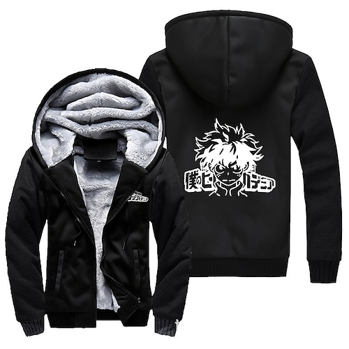 

Inspired by My Hero Academia Deku Hoodie Anime Outerwear Anime Graphic Outerwear For Men's Women's Unisex Adults' Hot Stamping 100% Polyester Casual Daily