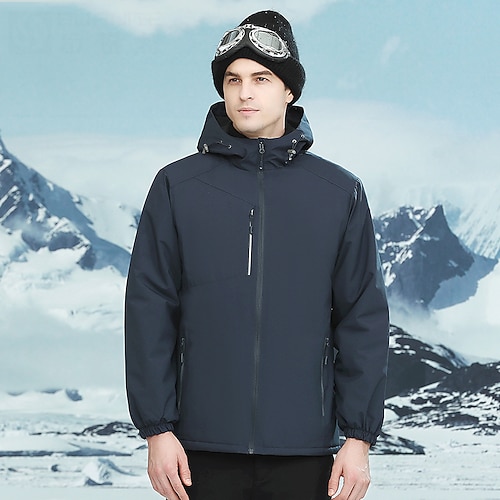 

Men's Women's Ski Jacket Waterproof Hiking Jacket Hiking Fleece Jacket Winter Outdoor Thermal Warm Fleece Lining Waterproof Windproof Outerwear Windbreaker Trench Coat Hunting Ski / Snowboard Fishing