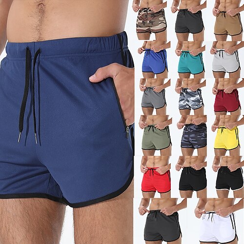 

Herre Shorts Gymshorts Snorer Elastisk midje Helfarge Kamuflasje Farge Komfort Pustende Kort Avslappet Daglig Strand Mote Gatemote Svart / Hvit SvartGrå Mikroelastisk