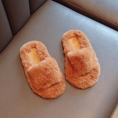 

Girls' Slippers & Flip-Flops Daily Linen Big Kids(7years ) Little Kids(4-7ys) Daily Indoor Indoor Black Blue Brown Winter Fall