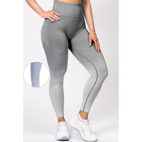 

Women's Leggings Hollow Cut Out Color Gradient Scrunch Butt Ruched Butt Lifting Tummy Control Butt Lift Quick Dry High Waist Yoga Fitness Gym Workout Cropped Leggings Bottoms Patchwork