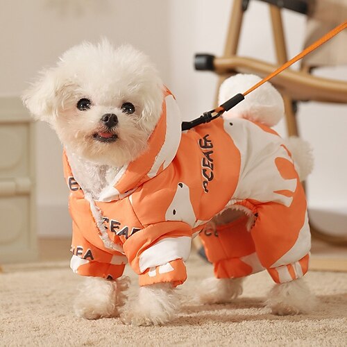 

Dog Cat Coat Animal Quotes & Sayings Puppy Adorable Stylish Ordinary Casual Daily Outdoor Casual Daily Winter Dog Clothes Puppy Clothes Dog Outfits Warm Orange Costume for Girl and Boy Dog Polyester