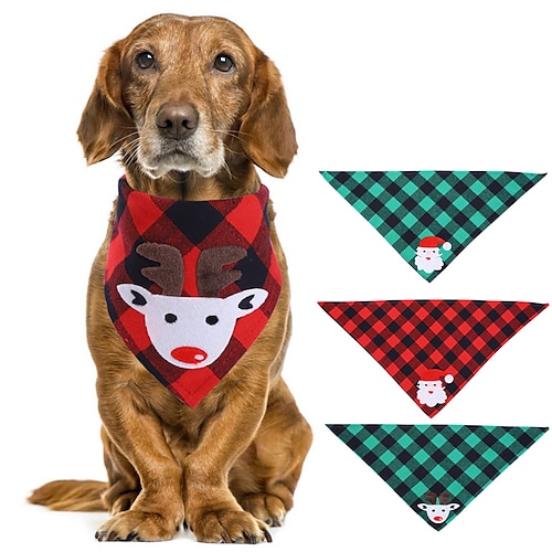 

Cachorros Gatos Bandana de Cachorro Chapéu Bandana de Aniversário para Cachorro Xadrez Papai Noel Cada Moda Estilo bonito Ao ar livre Natal Roupas para Cães Roupas de cachorro Roupas de cachorro