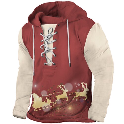 

Inspired by Christmas Santa Claus Reindeer Hoodie Anime Cartoon Anime Classic Street Style Hoodie For Men's Women's Unisex Adults' 3D Print 100% Polyester Casual Daily