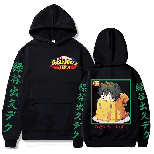 

Inspired by My Hero Academia Deku Hoodie Cartoon Manga Anime Front Pocket Graphic Hoodie For Men's Women's Unisex Adults' Hot Stamping 100% Polyester