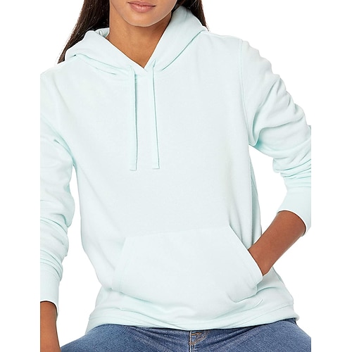 

Women's Basic Tops Terry Fleece Pullover Hoodie