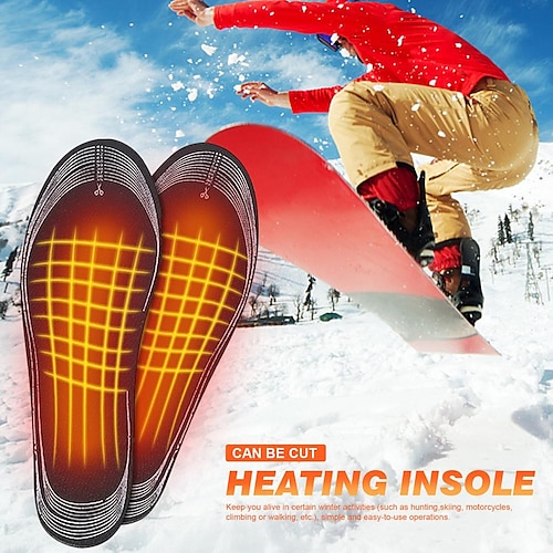 

USB Electric Heated Insole Warm And Comfortable Foot Warmer Washable Adjustable Size Men's Women's Outdoor Sports