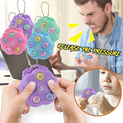 

kawaii fidget toys whack a mole keychain Simple Dimple fidget board portable antistress decompression toys for children Hot