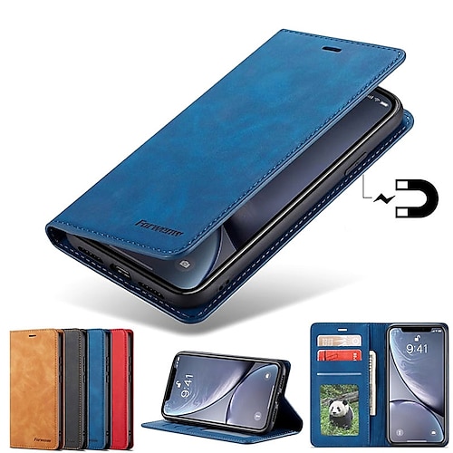 Phone Case For Samsung Galaxy S24 S23 S22 S21 S20 Plus Ultra A54 A34 A14 A73 A53 A33 S10 A22 Wallet Case Flip with Stand Holder With Card Holder Magnetic Flip Solid Colored PU Leather