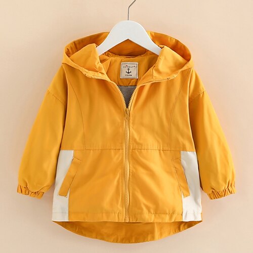 

Bambino Da ragazza Giubbino e cappotto Tinta unica Attivo Scuola Cappotto Capispalla 3-10 anni Inverno Nero Viola Giallo / Autunno