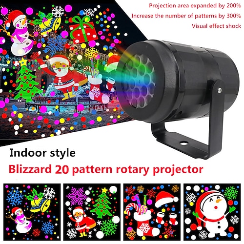 

16 Pattern Christmas Projector Decoration Indoor Lighting LED Laser Projector Snowflake Lamp Party New Year Outdoor Home Garden