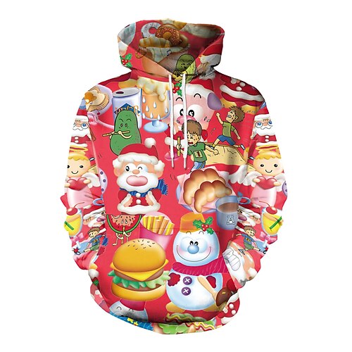 

Inspired by Christmas Santa Claus Cosplay Costume Hoodie Pattern Graphic Hoodie For Men's Women's Unisex Adults' 3D Print 100% Polyester Casual Daily