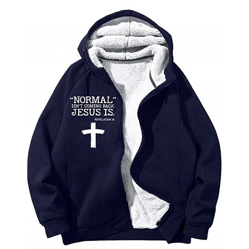 

Men's Hoodie Zip Hoodie Sweatshirt Hoodie Jacket Blue Hooded Letter Print Sports Outdoor Daily Sports Streetwear Casual Big and Tall Fall Winter Clothing Apparel Hoodies Sweatshirts