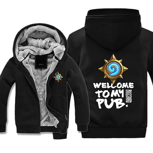 

Inspired by HearthStone: Heroes of Warcraft letter Hoodie Anime Outerwear Anime Graphic Outerwear For Men's Women's Unisex Adults' Hot Stamping 100% Polyester Casual Daily