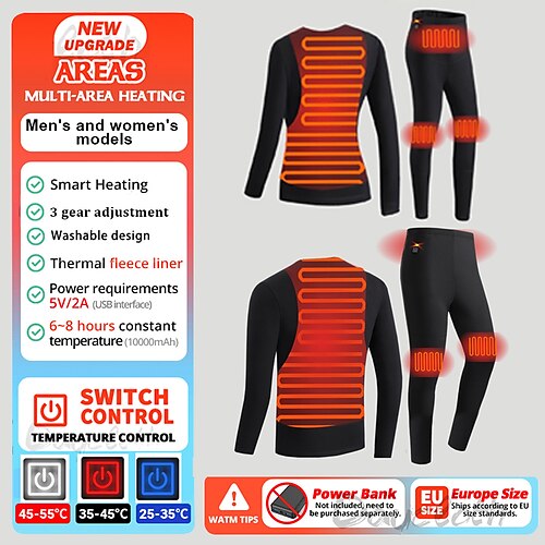 

Men's and Women's Round Neck Heating Cotton Sweater Heating Trousers USB Powered Intelligent Constant Temperature Suit R210