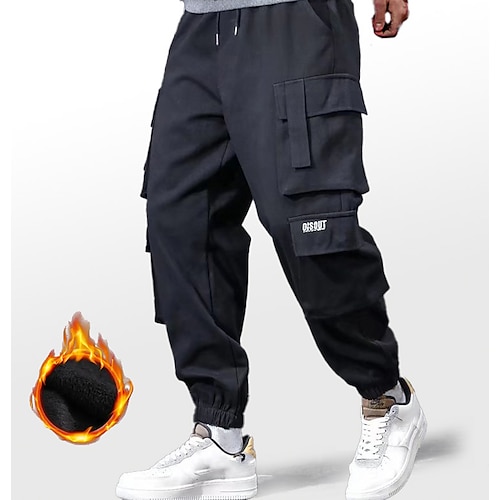 

Per uomo Pantaloni da jogger Pantaloni cargo Con ricami Tasche Vita alta Pantaloni Esterno Athleisure Inverno Vello Tenere al caldo Traspirante Morbido Corsa Marcia Jogging abbigliamento sportivo