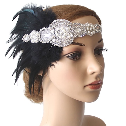 

Headbands Headdress Head Chain Artificial feather Polyester / Polyamide Bucket Hat Party / Evening Holiday Vintage Style With Feather Headpiece Headwear