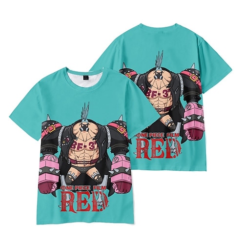 

One Piece Pellicola: rosso Sanji Maglietta Cartone animato Manga Manga Grafica Maglietta Per Per uomo Per donna Unisex Per adulto Stampa 3D 100% poliestere Casual / quotidiano