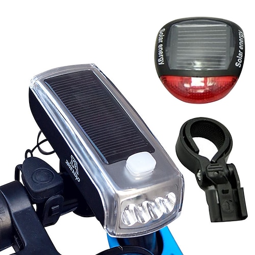 

Bicycle Light Waterproof Night Riding LED Highlight Solar Charging Mountain Bike Lighting Horn Front Tail Light Combination