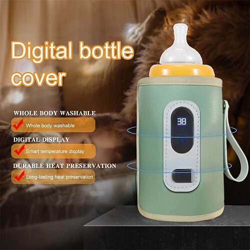 

Baby Bottle Warmer Milk Heating Keeper with Constant Temperature Warming for Breastfeeding Night Feeding Daily Use Travel
