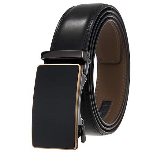 

Ceinture Homme Faux Cuir Café Noir Brun Ceinture à cliquet du quotidien Fête de Mariage Couleur monochrome