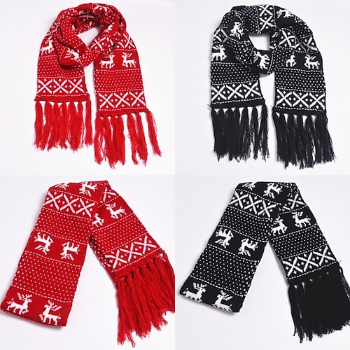 

Men's Women's Scarves Party Christmas Daily Animal Polyester Cotton Casual Warm Decoration 1 PC