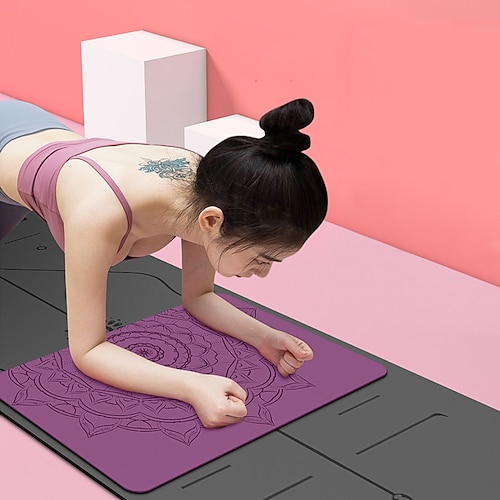 

naturlig gummi yogamatte mini meditasjonsmatte profesjonell flat støtte knepute sklisikker matte