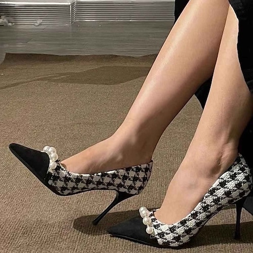

Femme Chaussures à Talons Talons aiguilles Talon Aiguille Bout pointu Daim Mocassins Noir