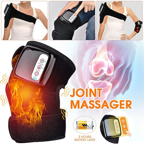 

Heated Knee Massager Shoulder Electric Shoulder Elbow Knee Massager Hot Compress Vibration Multifunctional Heating Kneepad Massage Physiotherapy Instrument