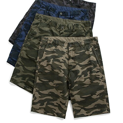 

Men's Shorts Chino Shorts Bermuda shorts Work Shorts Pocket Camouflage Comfort Knee Length Casual Daily Holiday Streetwear Stylish ArmyGreen Khaki Micro-elastic