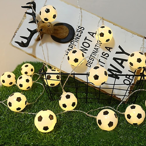  LED Football String Lights Euro Cup 3M 1.5M Battery or USB Operation World Cup DIY Football Fairy Lights Bar KTV Club Party Children's Room Decoration