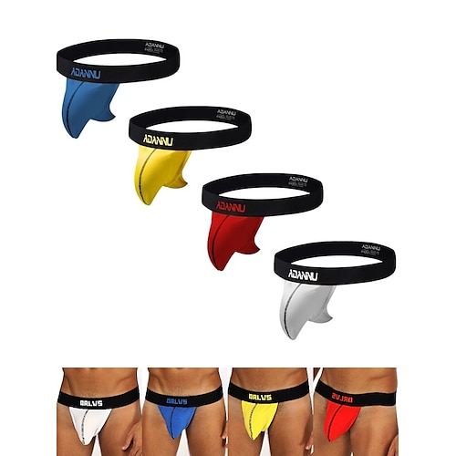 

Men's Jockstrap Athletic Supporters Underwear Shorts Sports & Outdoor Athleisure Winter Cotton Breathable Quick Dry Soft Running Walking Jogging Sportswear Activewear Solid Colored White Yellow Red