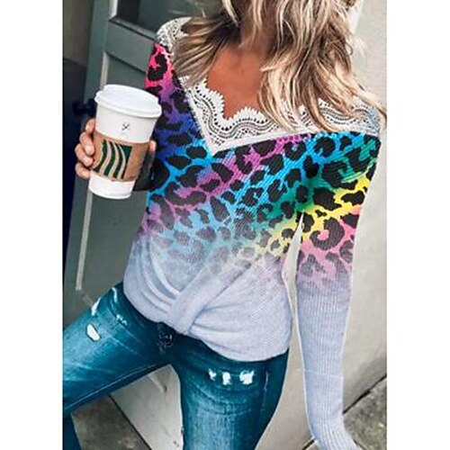 

2022 amazon europe and america fashion v-neck cross-border long-sleeved women's top