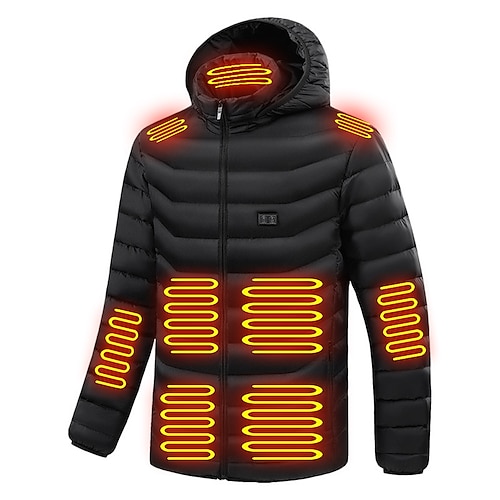 15 Areas Heated Jacket Men Women Warm Heating Jacket USB Electric Thermal Waterproof Heated Coat Hunting Hiking Camping Fishing Winter