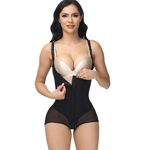 

Women's Bodysuit Black Beige Plain Sleeveless Sports Gym Casual U Neck S