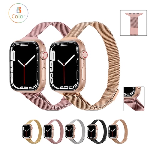 

1PC Smart Watch Band Compatible with Apple iWatch 38/40/41mm 42/44/45/49mm Ultra Series 8 7 6 5 4 3 2 1 SE Sport Band for iWatch Smartwatch Strap Wristband Metal Adjustable Elastic Classic Clasp