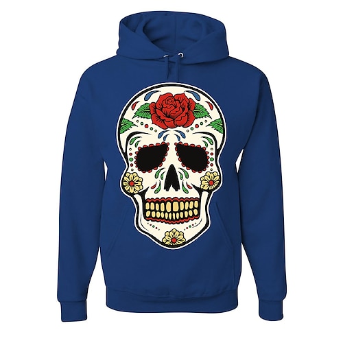 

Inspired by Sugar Skull Mexican Hoodie Cartoon Manga Anime Front Pocket Graphic Hoodie For Men's Women's Unisex Adults' Hot Stamping 100% Polyester Casual Daily