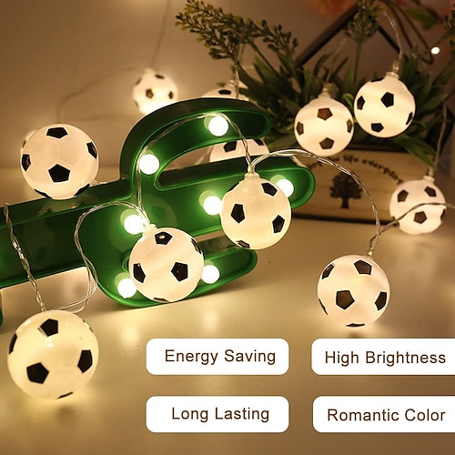  LED Football String Lights Euro Cup 3M 1.5M Battery or USB Operation World Cup DIY Football Fairy Lights Bar KTV Club Party Children's Room Decoration