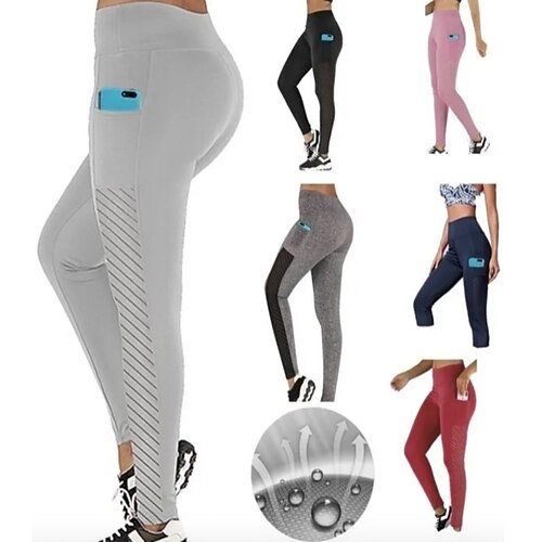 

Women's Leggings Scrunch Butt Side Cut High Waist Sports Pants Moisture Wicking Stretchy Slimming Activewear