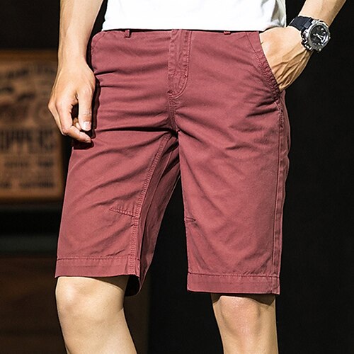 

Herre Shorts Chino Shorts Bermudashorts Arbeidshorts Lomme عادي Komfort Knelengde Avslappet Daglig Ferie Kiper Gatemote Stilfull Militærgrønn Rød Mikroelastisk