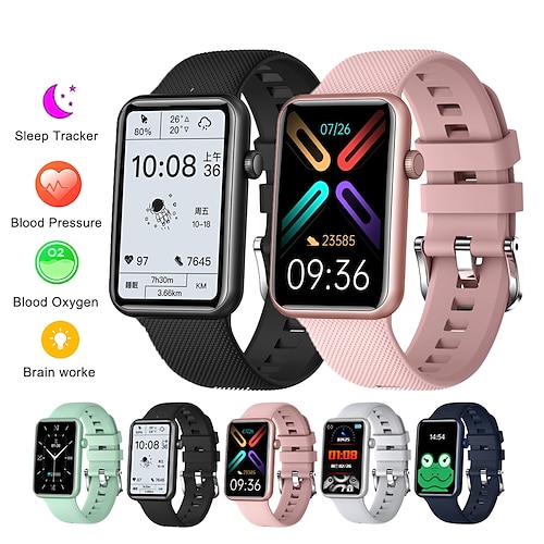 

HT5 Smart Watch 1.57 inch Smartwatch Fitness Running Watch Bluetooth ECGPPG Temperature Monitoring Call Reminder Compatible with Android iOS Women Men GPS Long Standby Message Reminder IP 67 30mm