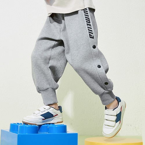 

Bambino (1-4 anni) Da ragazzo Pantaloni della tuta I pantaloni Tinta unica Alfabetico Tenere al caldo Morbido Comfort Pantaloni Esterno Fantastico Giornaliero Blu marino Grigio Vita media