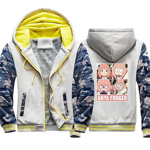 

Inspired by Anime Character Anya Forger Hoodie Anime Outerwear Anime Graphic Outerwear For Men's Women's Unisex Adults' Hot Stamping 100% Polyester Casual Daily