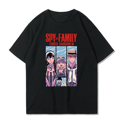 

Spy x Family Spion familie Anya Forger T-shirt Anime Tegneserie Anime Klassisk Gadestil T恤衫 Til Herre Dame Unisex Voksne Varmstempling 100% Polyester Afslappet / Hverdag